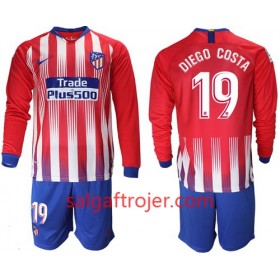 Atlético Madrid Fodboldtrøjer Diego Costa 19 Børn Hjemmebanesæt 2018/19 Langærmet